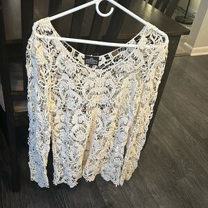 Angie open crochet top